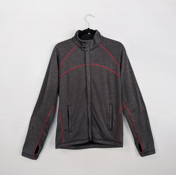 REI Gray and Red Zip Up - Picture 1 of 10